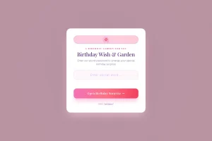Customizable Cute Birthday Website Template - Cake, Music, Polaroid & Scratch-Off